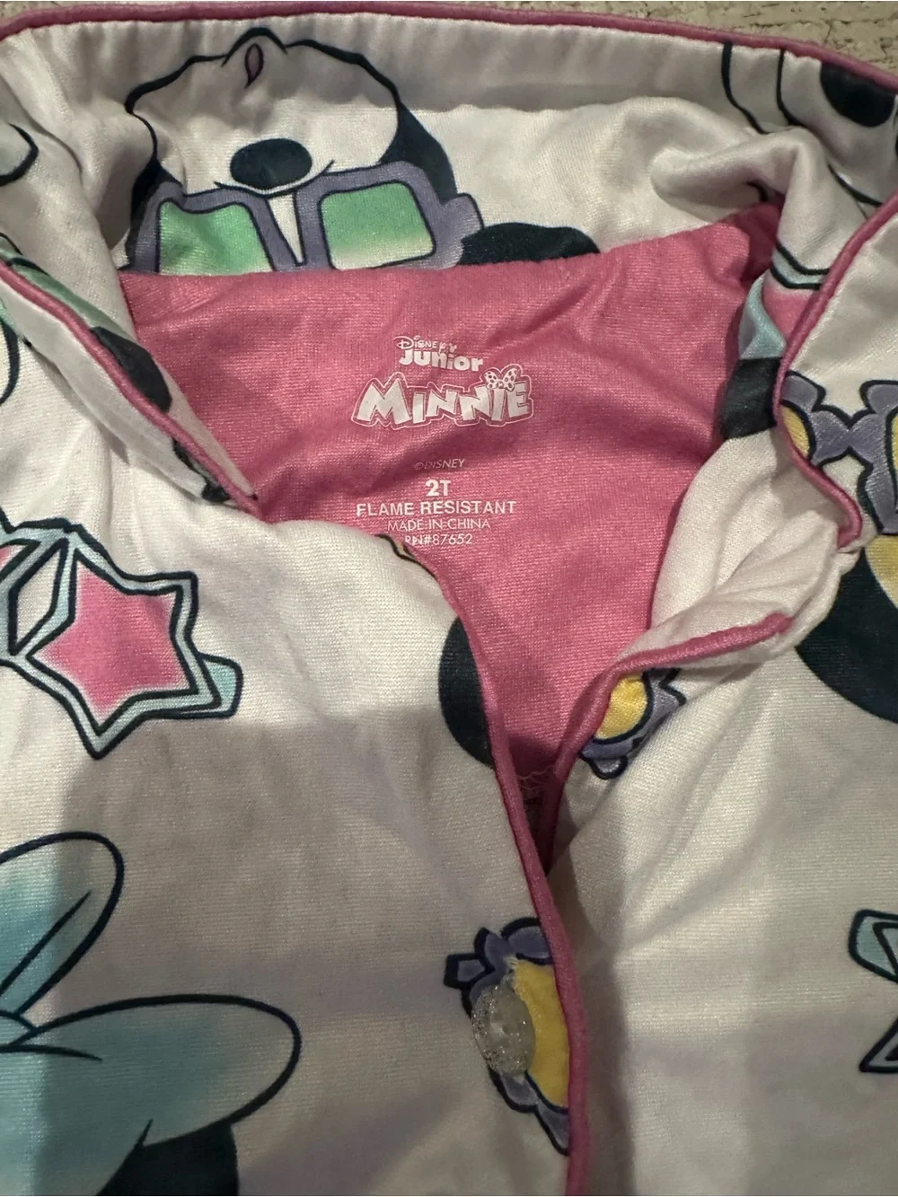 Disney Kids Minnie Mouse Pink & Blue Short Pajama Set size 2T